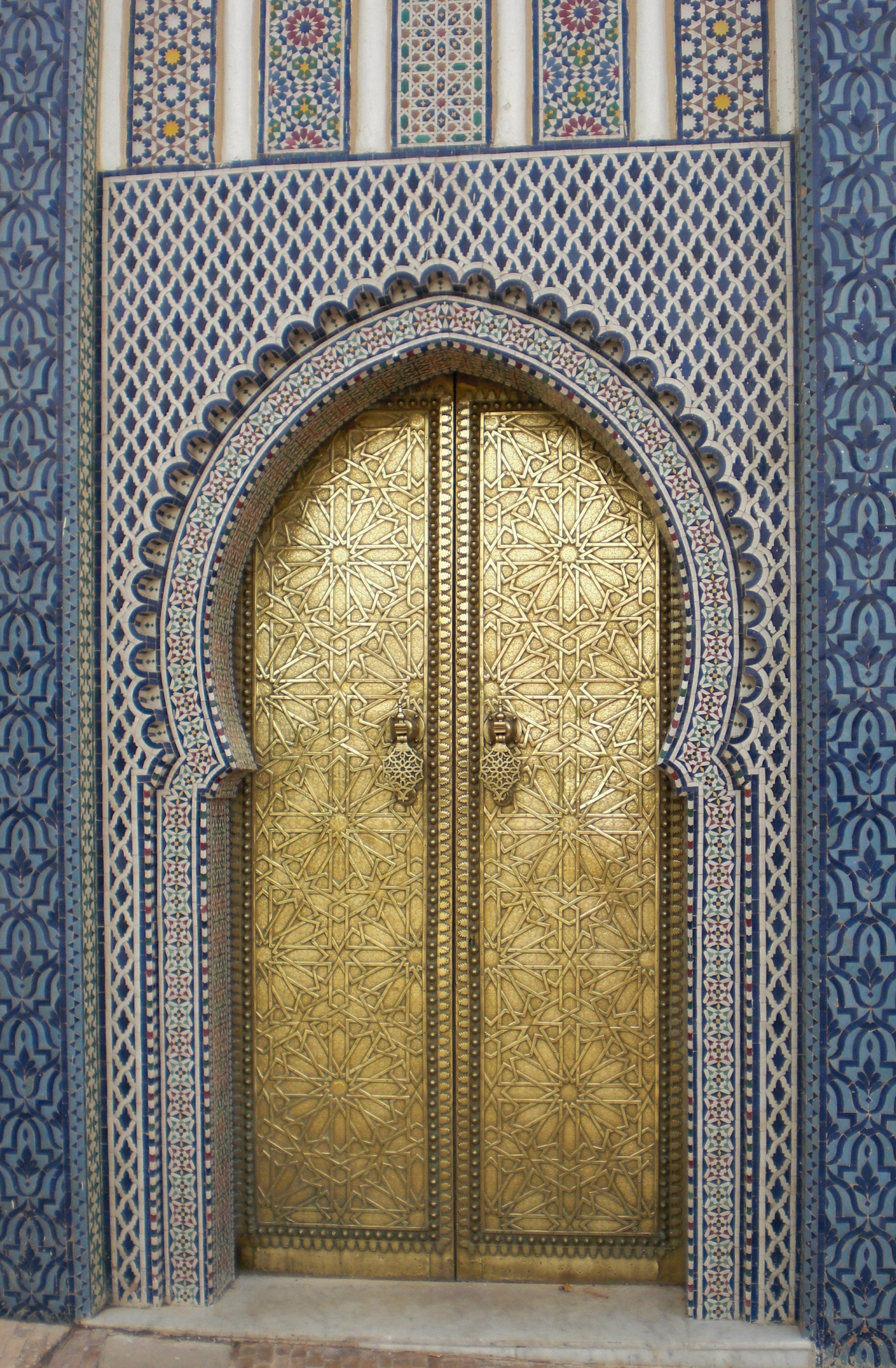 A closed historic doorway